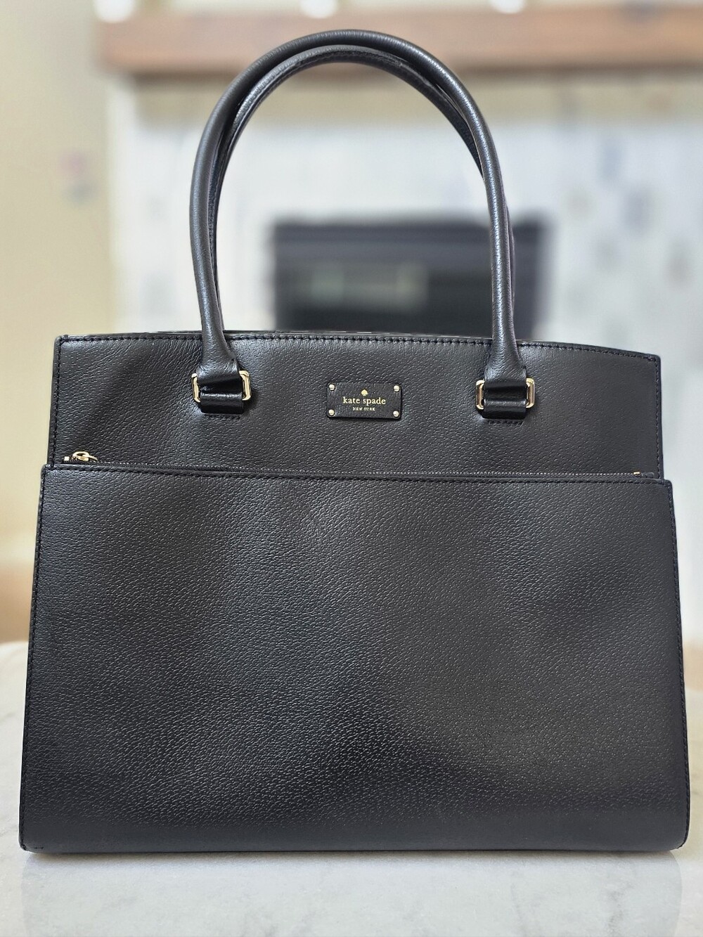 Kate Spade Grove Street Maeve Tote Black Pebbled Leather
